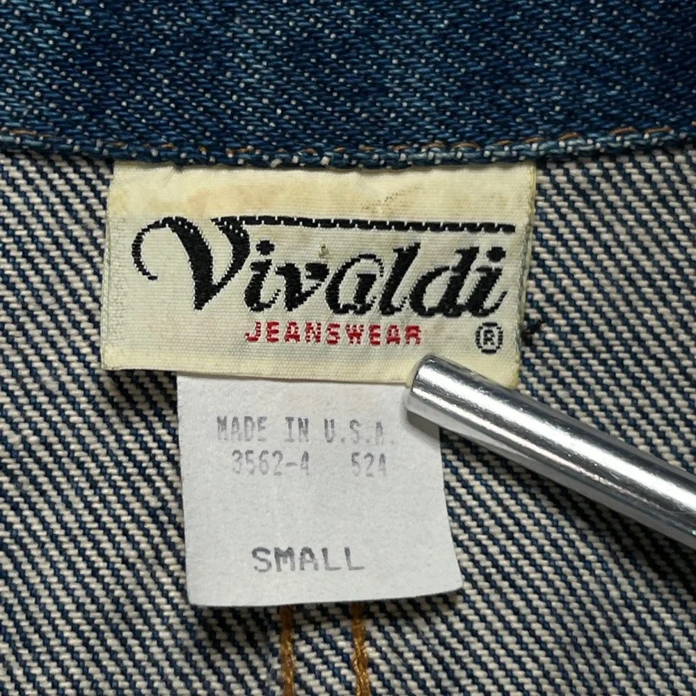 Vivaldi Jeanswear Vintage Denim Blazer Jacket Medium Wash Made in USA Small - Picture 3 of 12